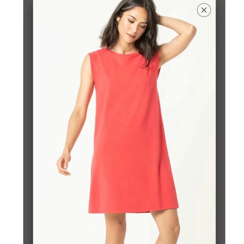 Lilla P | Ribbed Cap Sleeve Dress Pink Sz Small NWOT